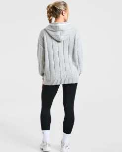 Athletics Oversized Knitted Hoodie
