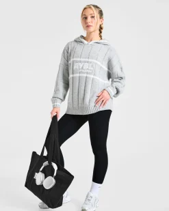Athletics Oversized Knitted Hoodie