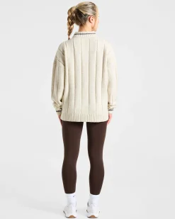 Athletics Oversized Knitted 1/4 Zip