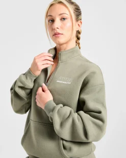 Athletics Track Oversized 1/4 Zip Pullover