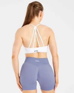 Essential V Neck Strappy Sports Bra