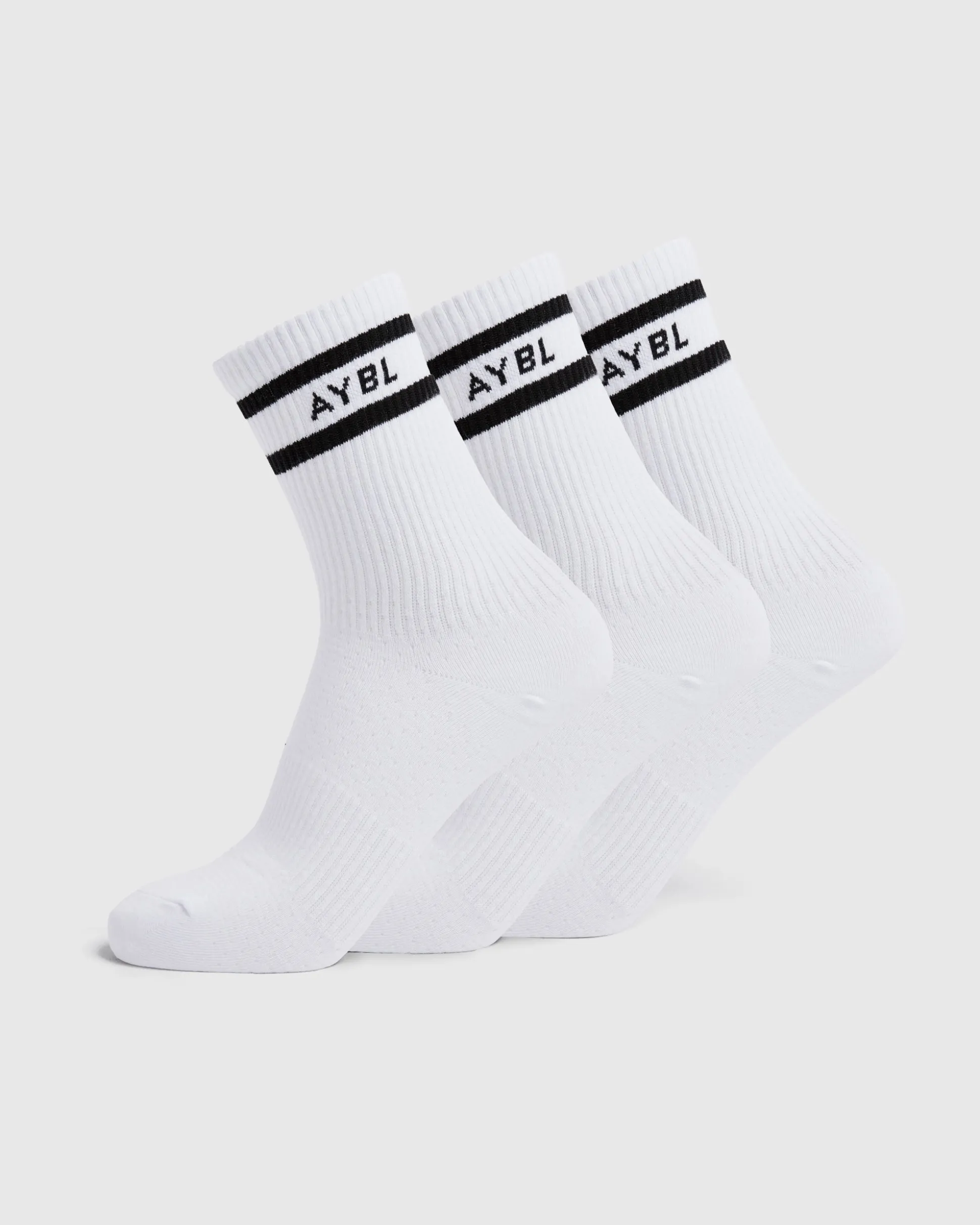 Everyday Double Stripe Crew Socks (3 Pack)