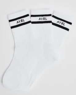 Everyday Double Stripe Crew Socks (3 Pack)