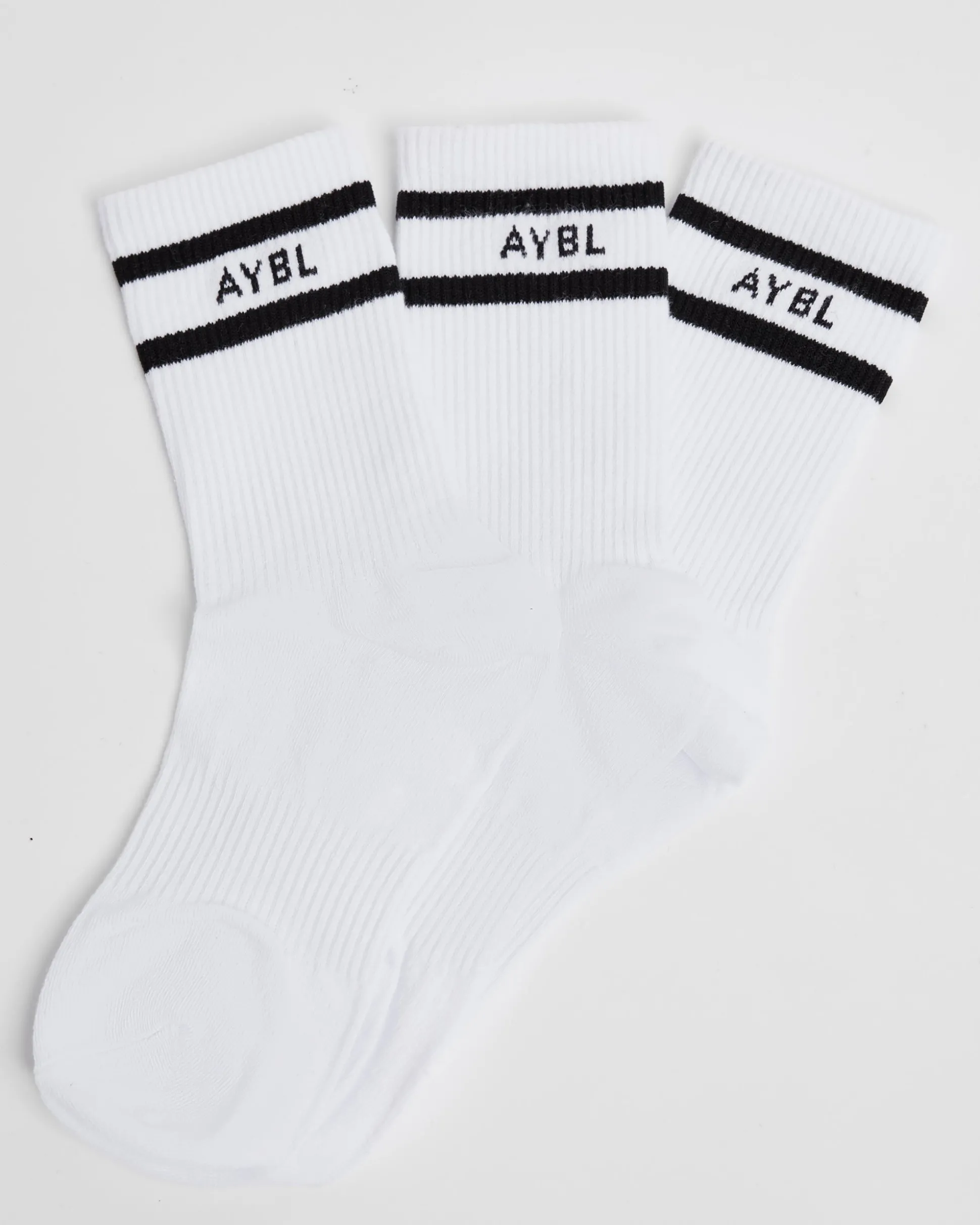 Everyday Double Stripe Crew Socks (3 Pack)