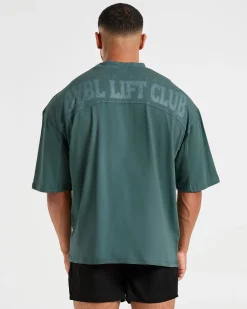 Lift Club Distressed Oversized T Shirt