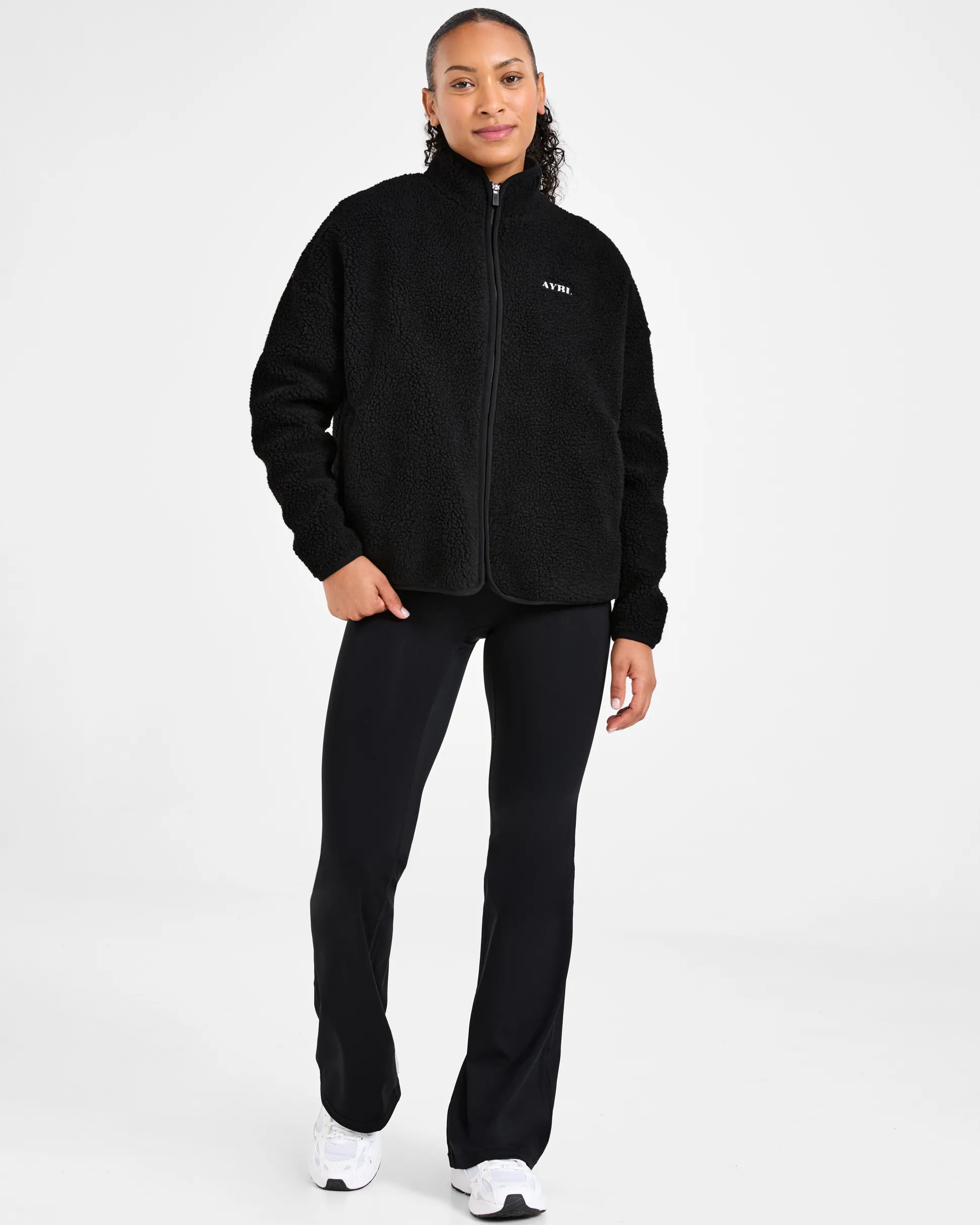 Oversized Zip Up Fleece Jacket
