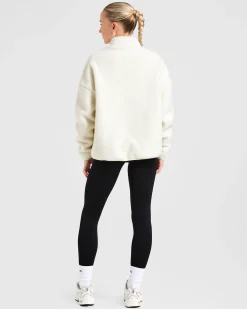 Oversized Zip Up Fleece Jacket