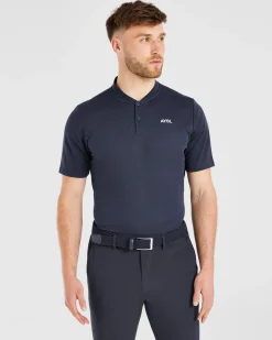 Performance Collarless Polo Shirt