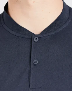 Performance Collarless Polo Shirt