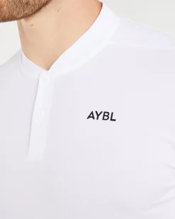 Performance Collarless Polo Shirt