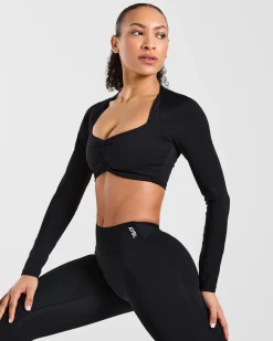 Physique Long Sleeve Crop Top