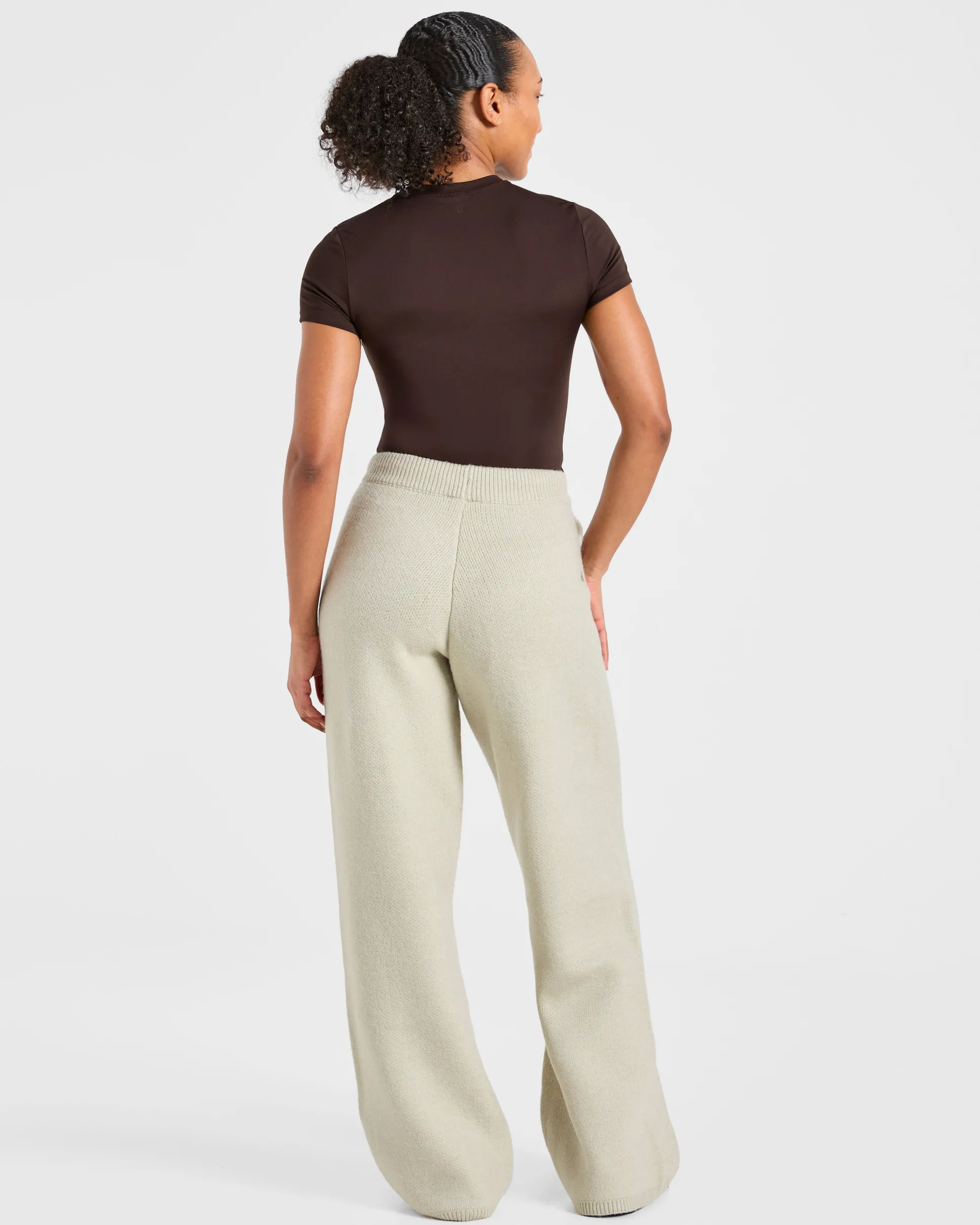 Soft Oversized Knitted Straight Leg Joggers
