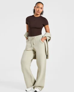 Soft Oversized Knitted Straight Leg Joggers