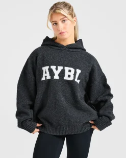 Varsity Oversized Knitted Hoodie