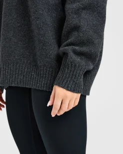 Varsity Oversized Knitted Hoodie